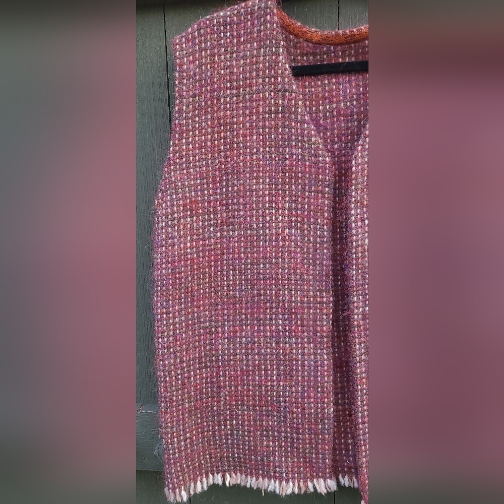 Hand Crafted Multicolor Tweed Vest - Picture 2 of 8